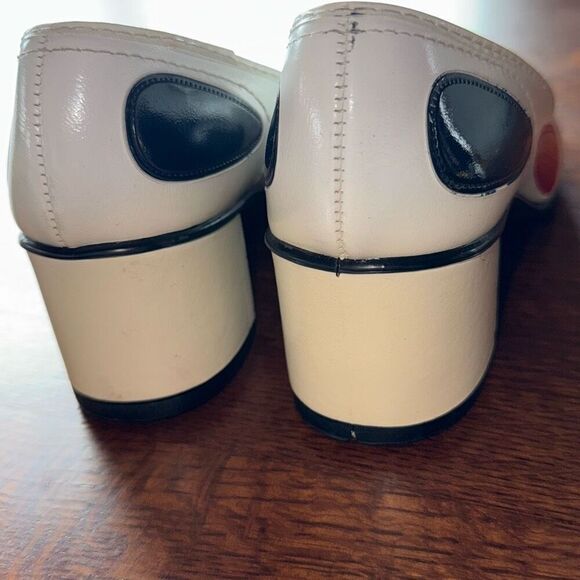 Vintage 60s MOD Beatnik Patent Square Toe Heels Size 7B - Picture 12 of 15